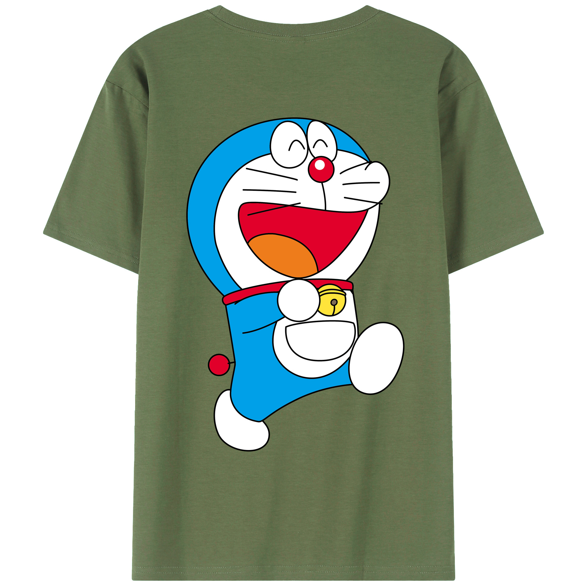 （画像用） ドラえもん Doraemon 綿100％ メンズ半袖Tシャツ（バックプリント） 通気性